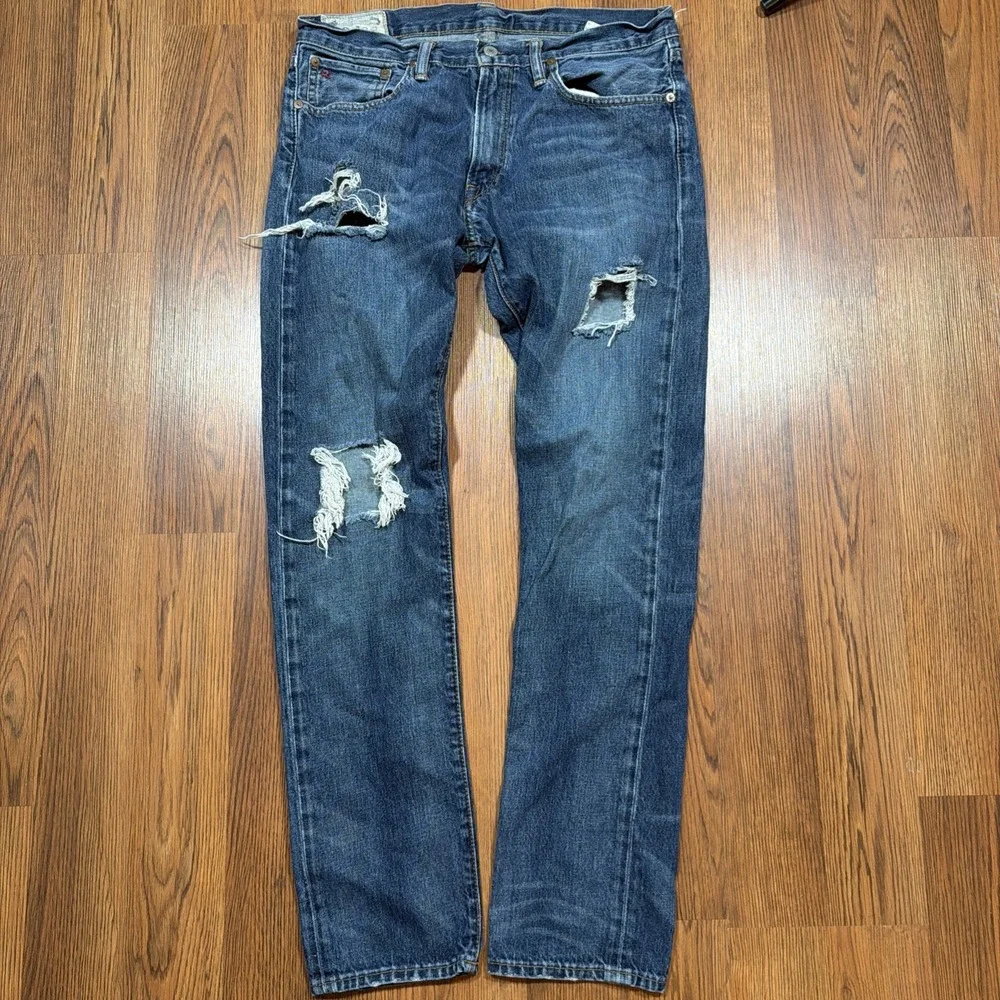 Polo Ralph Lauren Sullivan Slim Jeans RL Mens 32x31 Distressed Wash Denim Y2K